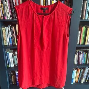 J. Crew Red Sleeveless Blouse